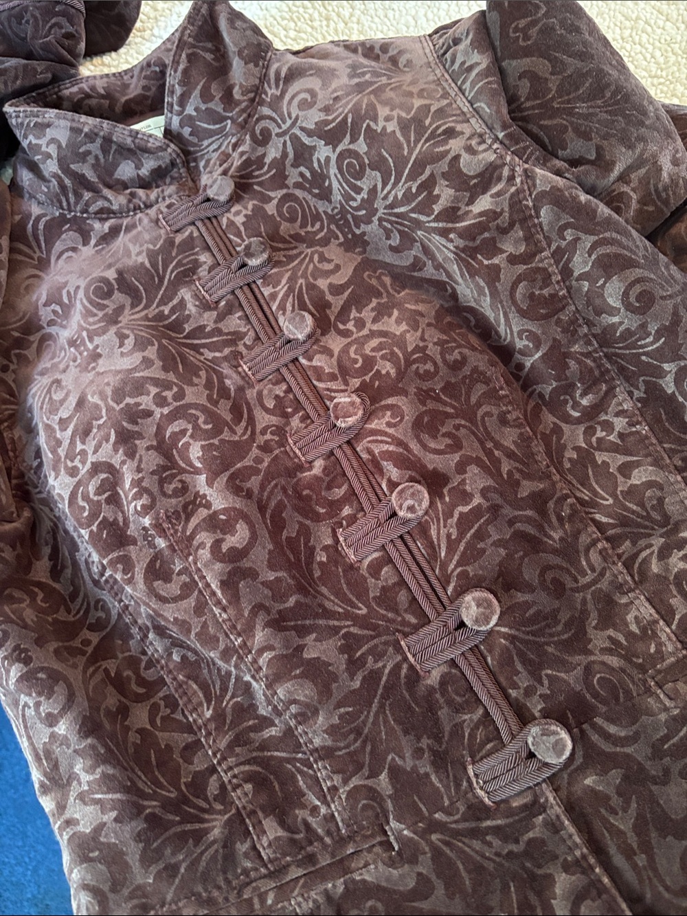 NWT Ann Taylor LOFT deep purple velvet embossed blazer * sz 6 - Picture 7 of 16